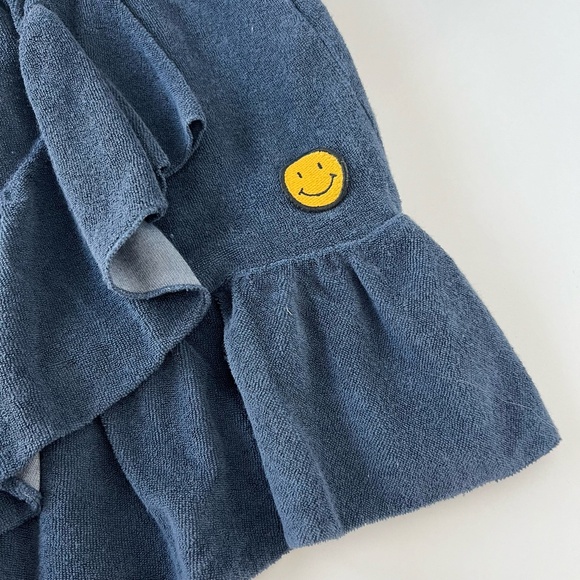 NWT The Animals Observatory Navy Ruffled Terry Cloth Skirt size 10 - Picture 4 of 9